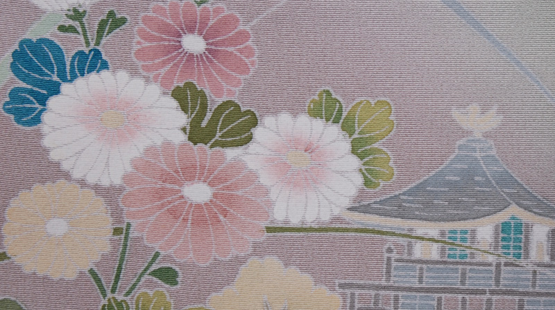 ひとえ_訪問着_抹茶・秋草花