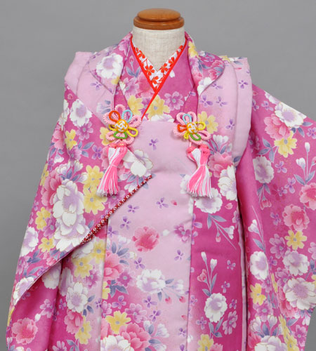 三歳被布セット(淡い紫地・桜づくし)
