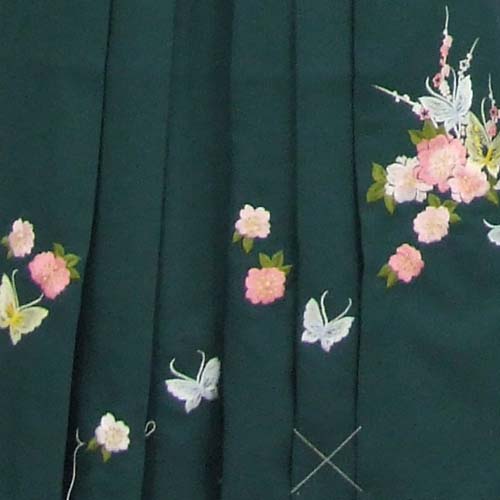 卒業袴(黒地・毬、花)