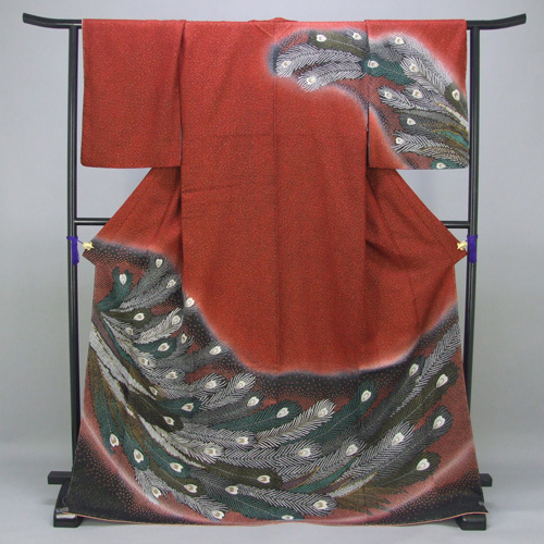 訪問着［グレー地に刺繍］