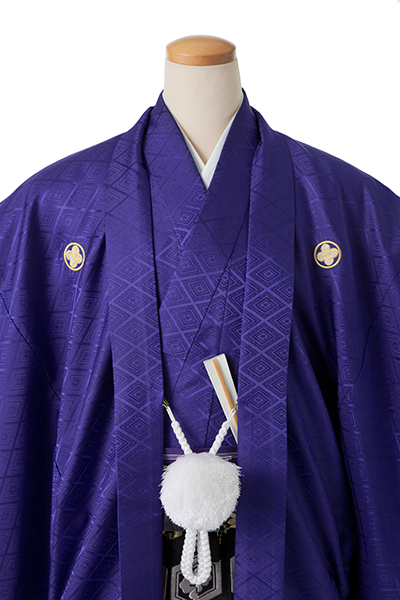 紋付袴[桜紋付・袴縞]