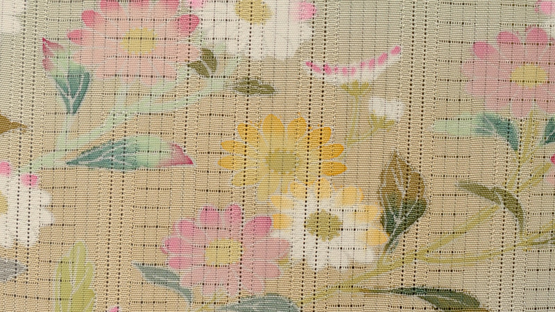 夏物_訪問着(裏葉色地・秋の草花)