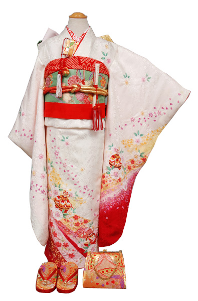 七歳祝い着セット 花・手まり