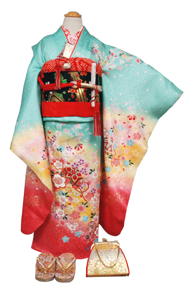 七歳祝い着セット 花・手まり