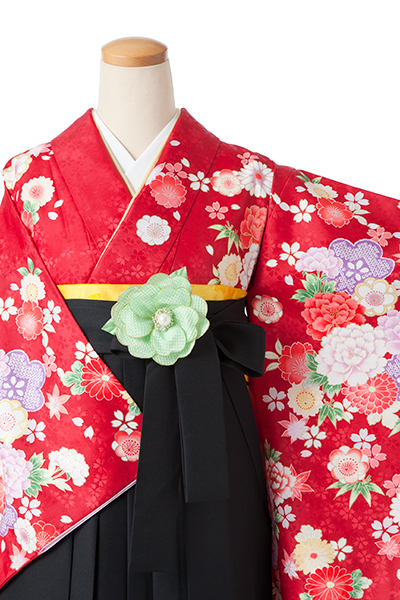 卒業袴(赤・花)