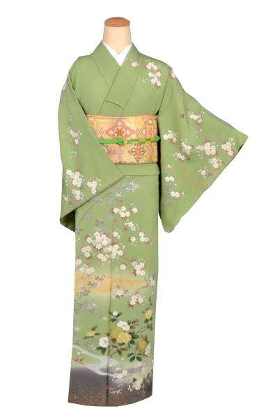 訪問着(若草・さくら)