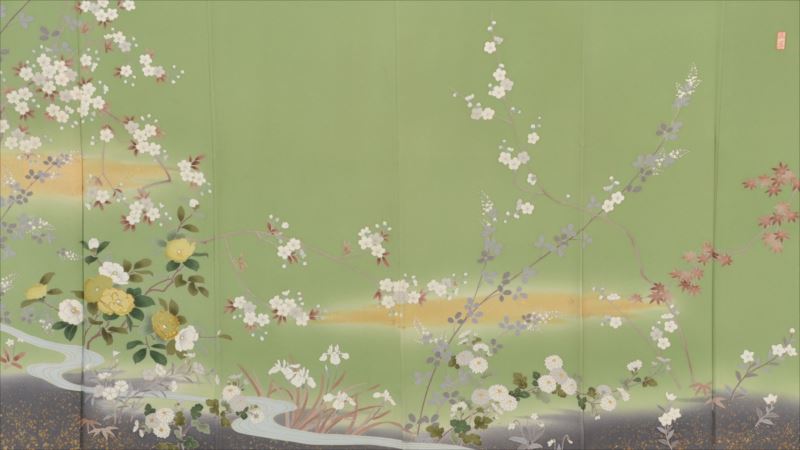 訪問着(若草・さくら)