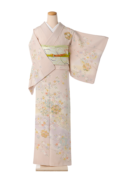 訪問着(ピンク・花)