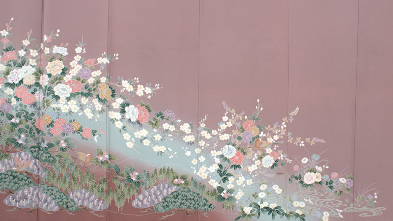 [t]色留袖[菊・桜]