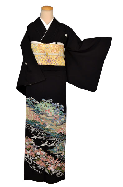 黒留袖[鶴・松・菊]
