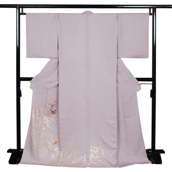 単衣訪問着［薄紫色地の萩模様］