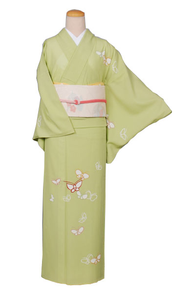 絽付け下げ(若草・蝶)