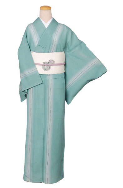 紗(水色・縞)