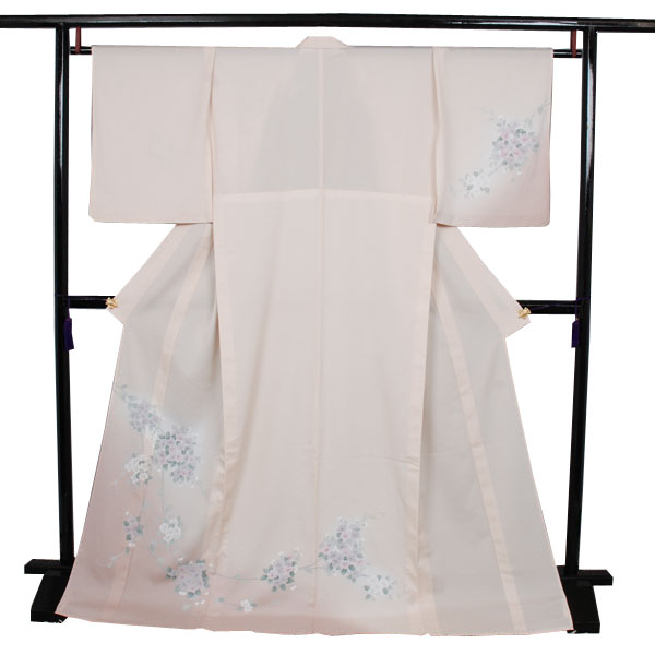 絽縮緬訪問着(ベージュ・花)