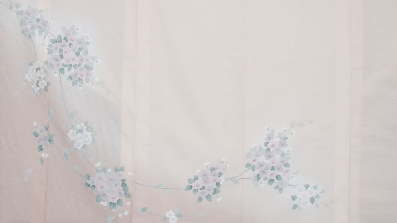 絽縮緬訪問着(ベージュ・花)