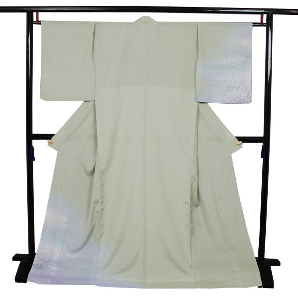 絽縮緬付け下げ(抹茶・水玉)