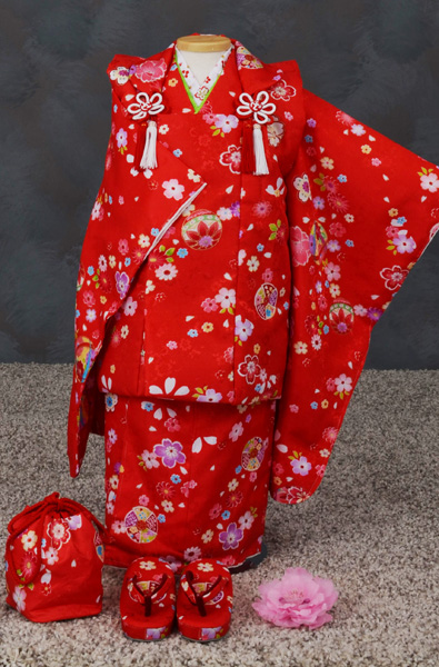 三歳男児祝着【青地に兜】