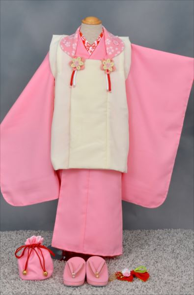 三歳祝着【桜色にクリーム】