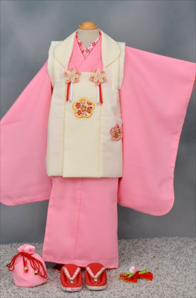 三歳祝着【桜色にクリーム】
