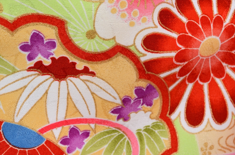 七歳祝着【ピンク地に枝垂れ桜】