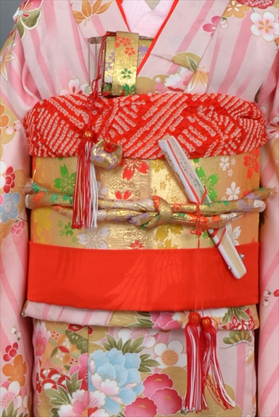 七歳祝着【ピンク地に松竹梅】