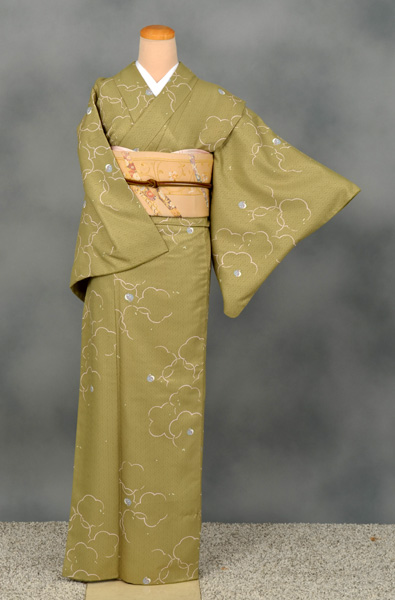 小紋(ピンク×名古屋帯)
