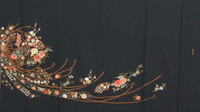 黒留袖〔束ね熨斗（金刺しゅう）〕