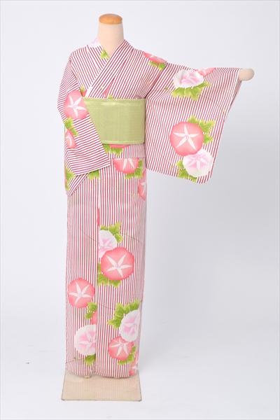 ゆかた(大輪のアサガオ柄)